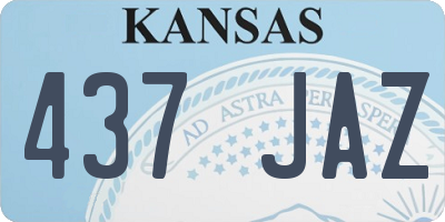 KS license plate 437JAZ