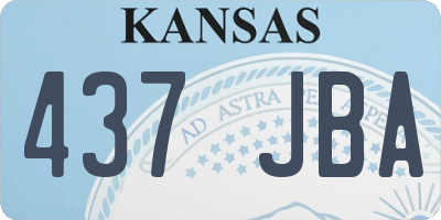 KS license plate 437JBA