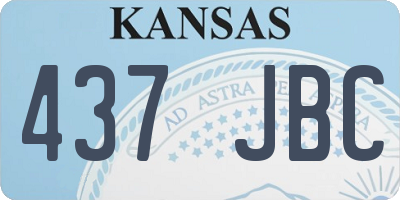 KS license plate 437JBC