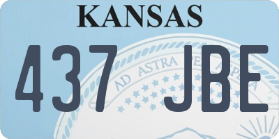 KS license plate 437JBE