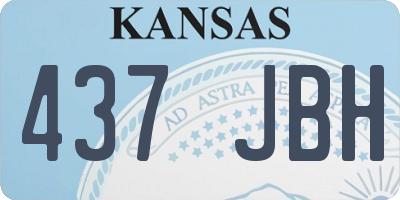 KS license plate 437JBH