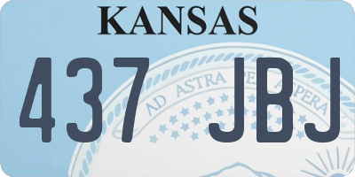 KS license plate 437JBJ