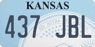 KS license plate 437JBL