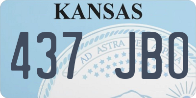 KS license plate 437JBO