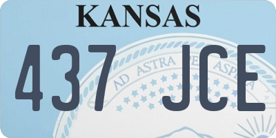 KS license plate 437JCE