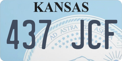 KS license plate 437JCF