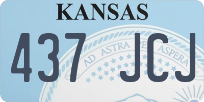 KS license plate 437JCJ