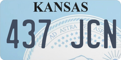 KS license plate 437JCN