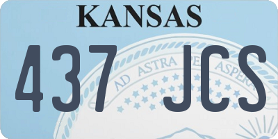 KS license plate 437JCS