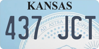 KS license plate 437JCT