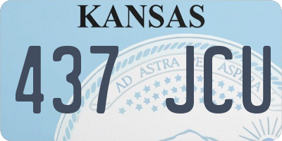 KS license plate 437JCU