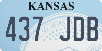 KS license plate 437JDB