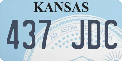 KS license plate 437JDC