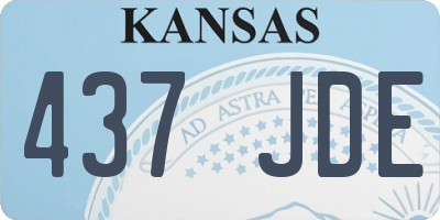 KS license plate 437JDE