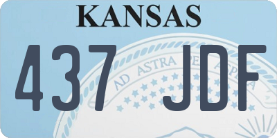 KS license plate 437JDF