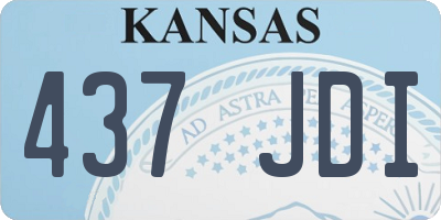 KS license plate 437JDI