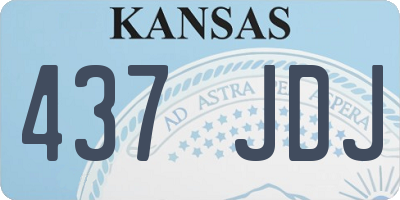 KS license plate 437JDJ