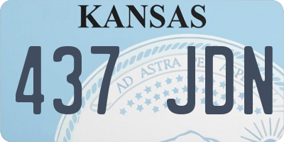 KS license plate 437JDN