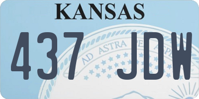 KS license plate 437JDW