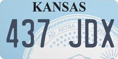 KS license plate 437JDX