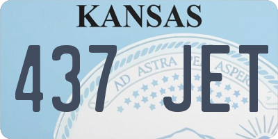 KS license plate 437JET