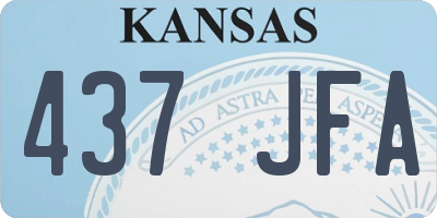 KS license plate 437JFA