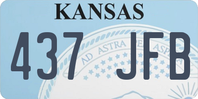 KS license plate 437JFB