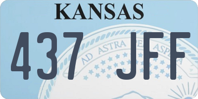 KS license plate 437JFF