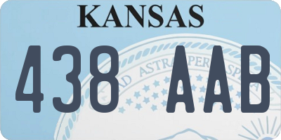 KS license plate 438AAB