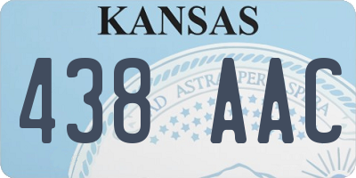 KS license plate 438AAC