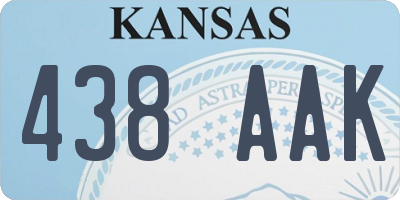 KS license plate 438AAK