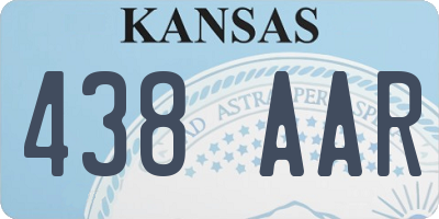 KS license plate 438AAR