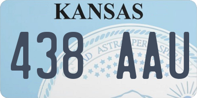 KS license plate 438AAU