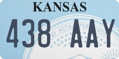 KS license plate 438AAY