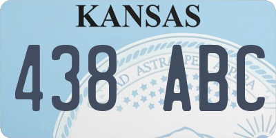 KS license plate 438ABC