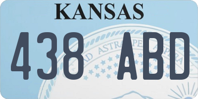 KS license plate 438ABD