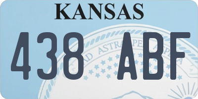 KS license plate 438ABF