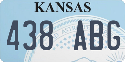 KS license plate 438ABG
