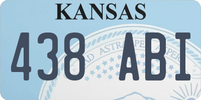 KS license plate 438ABI
