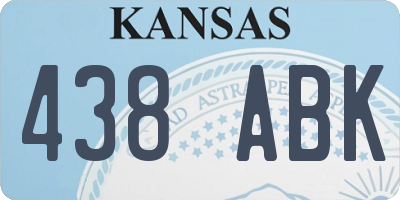 KS license plate 438ABK