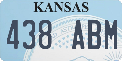 KS license plate 438ABM