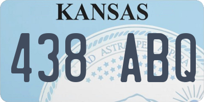 KS license plate 438ABQ