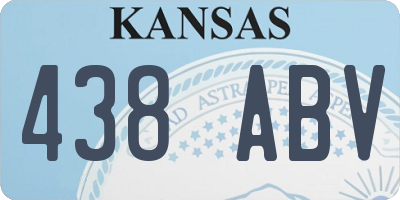 KS license plate 438ABV