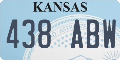 KS license plate 438ABW