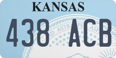KS license plate 438ACB