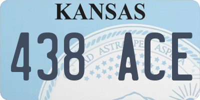 KS license plate 438ACE