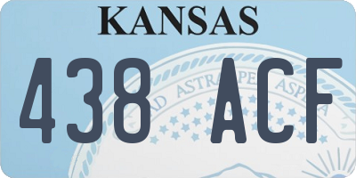 KS license plate 438ACF
