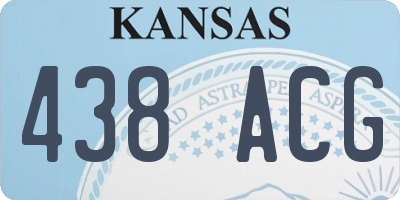 KS license plate 438ACG