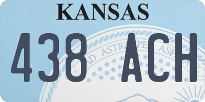 KS license plate 438ACH