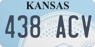 KS license plate 438ACV